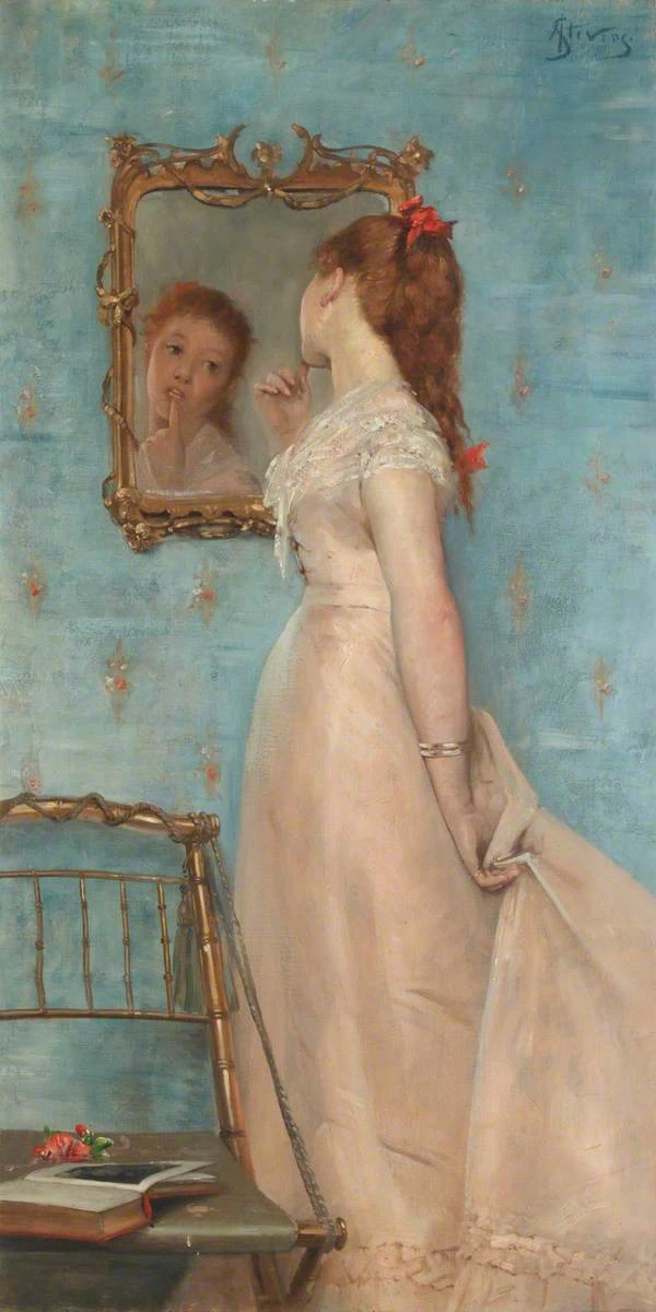 Alfred Émile Stevens - 148, Ragazza che si guarda allo specchio, All Souls College, Oxford